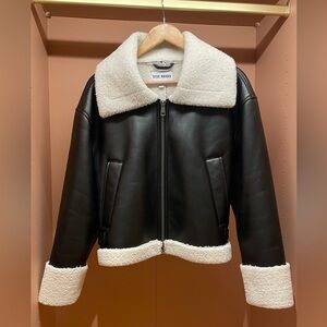 Faux leather Shearling Jacket
